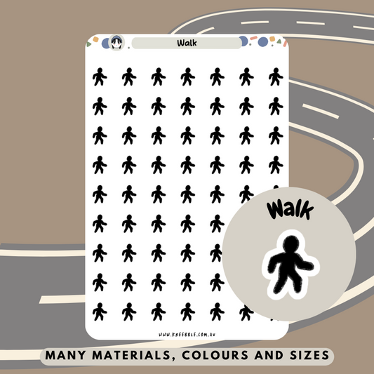 Walk Pedestrian Planner Stickers - Kneebble