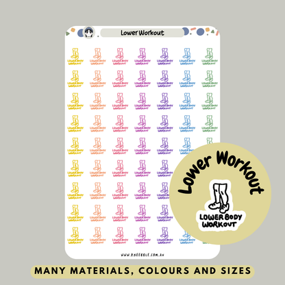 Lower Workout Planner Stickers