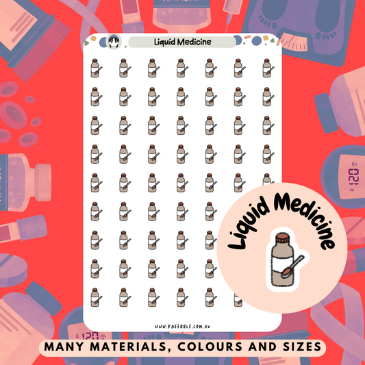 Liquid Medicine Planner Stickers - Kneebble