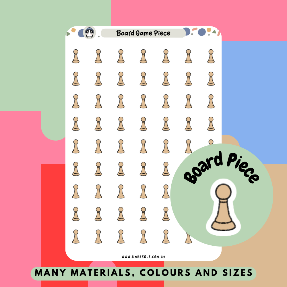 Board Game Piece Planner Stickers