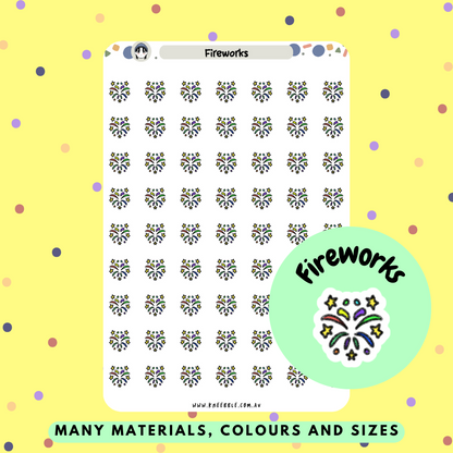 Fireworks Planner Stickers - Kneebble