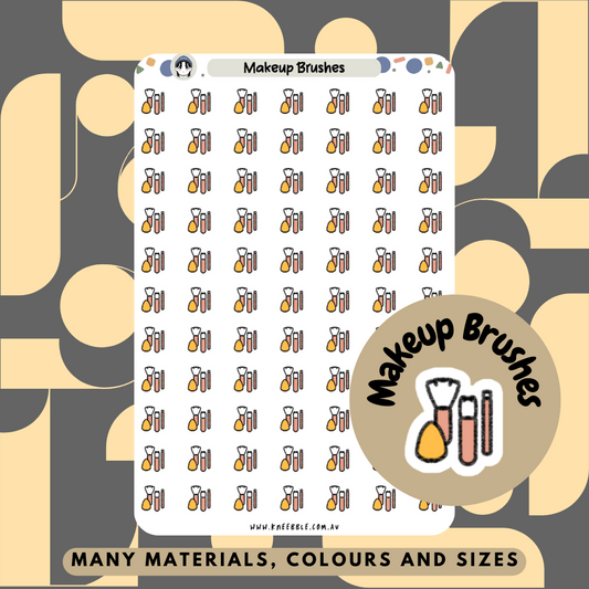 Makeup Brushes Planner Stickers