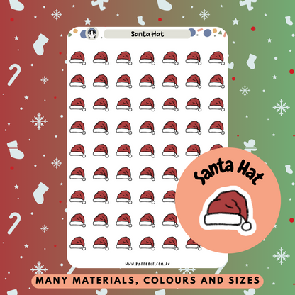 Santa Hat Planner Stickers - Kneebble