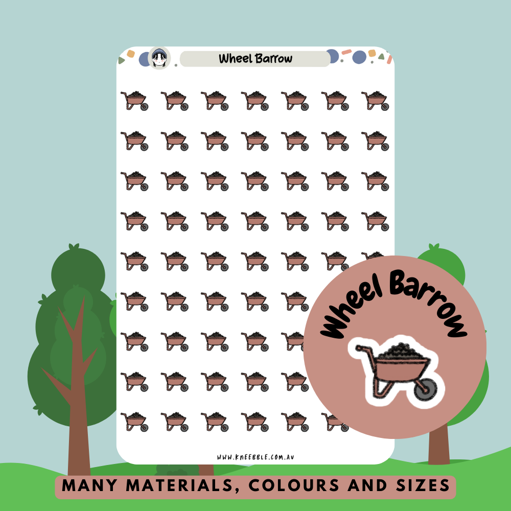 Wheel Barrow Planner Stickers