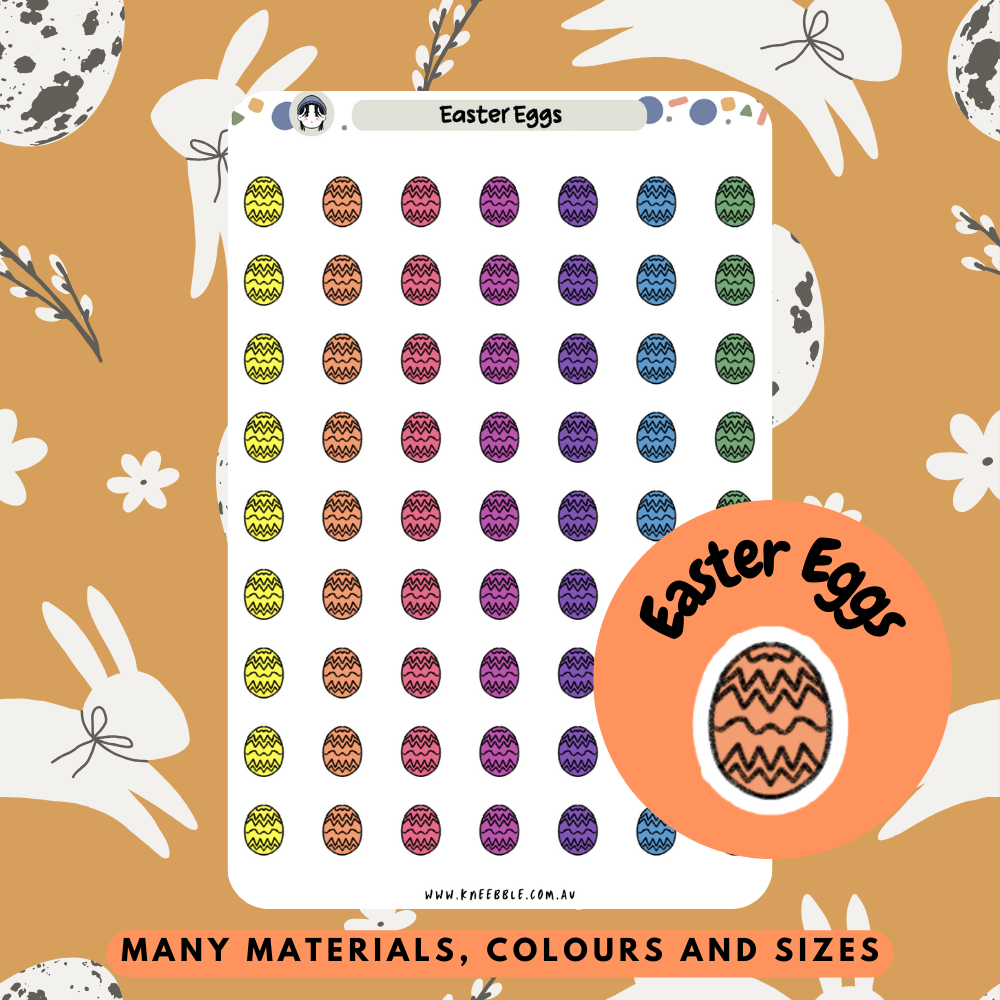 Easter Eggs Planner Stickers - Kneebble