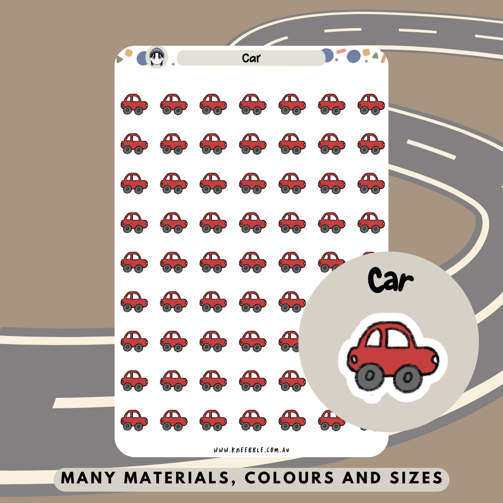 Car Vehicle Planner Stickers - Kneebble