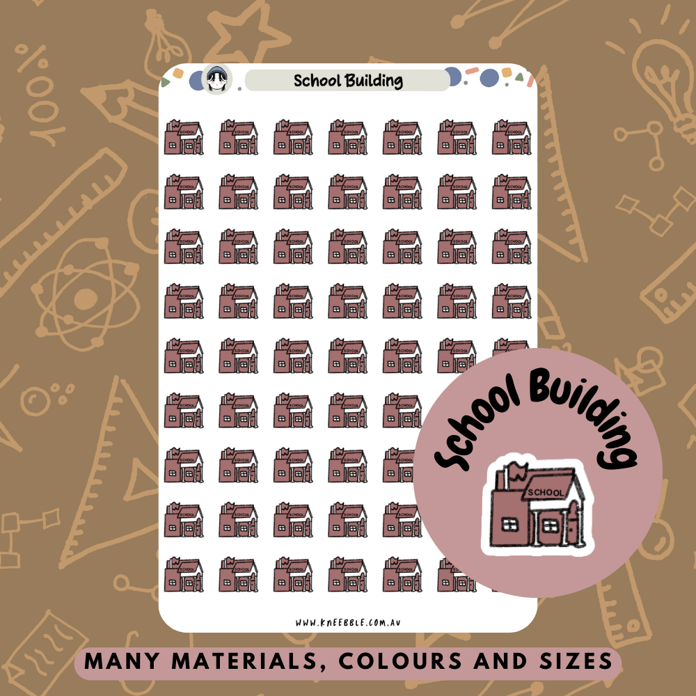 School Building Planner Stickers - Kneebble