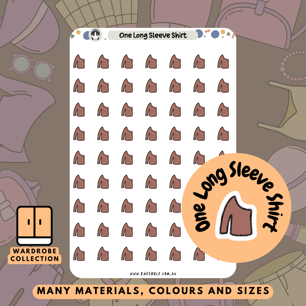 One Long Sleeve Shirt Planner Stickers