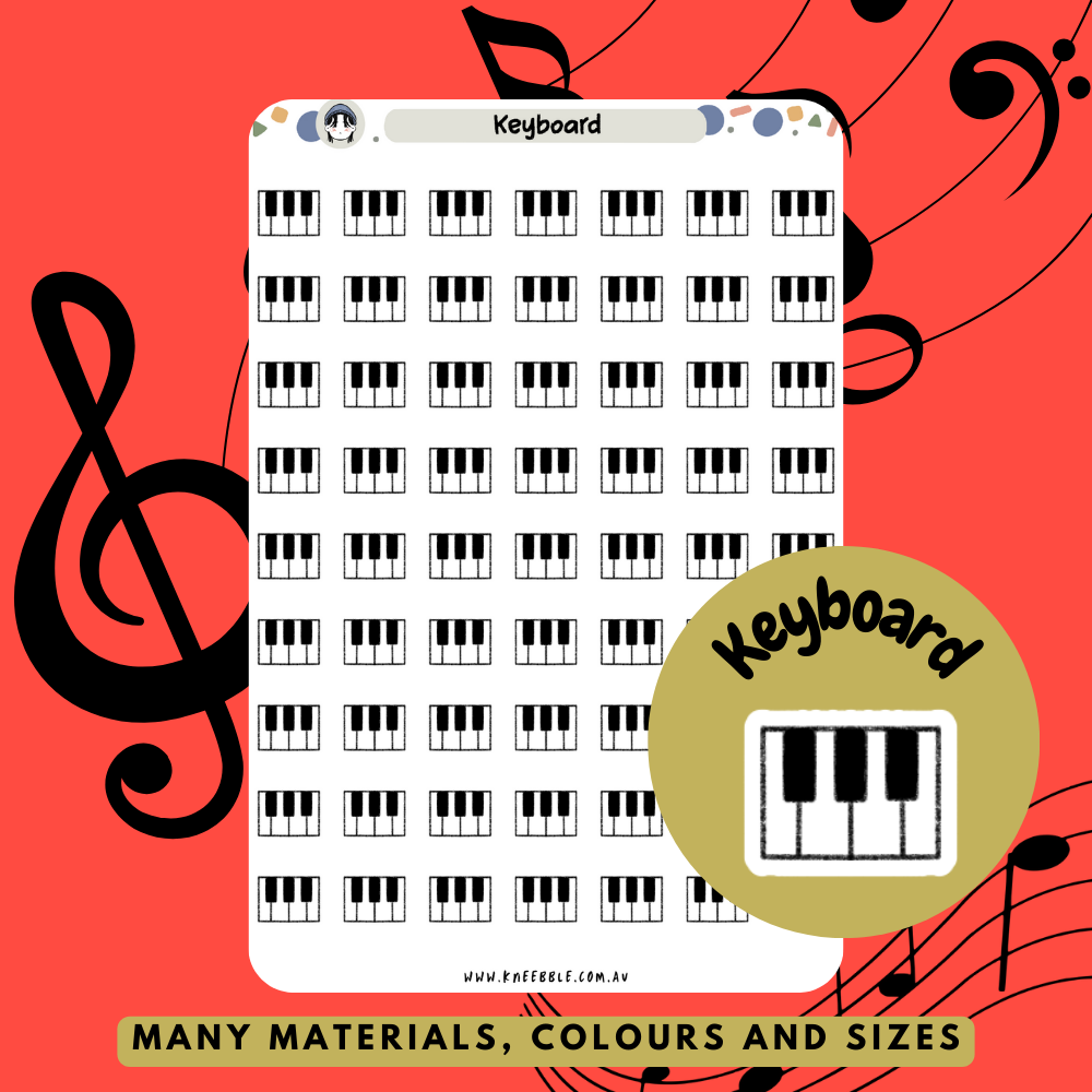 Keyboard Piano Planner Stickers