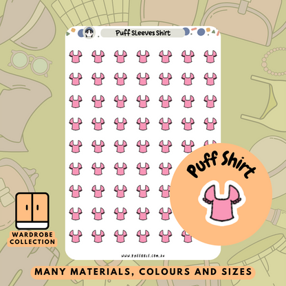 Puff Sleeves Shirt Planner Stickers