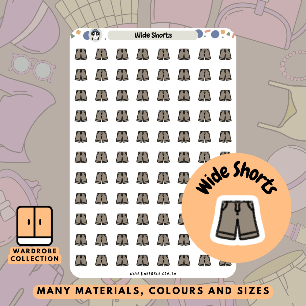 Wide Shorts Planner Stickers