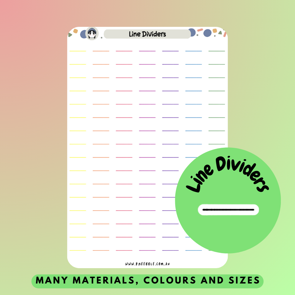 Line Divider Planner Stickers - Kneebble