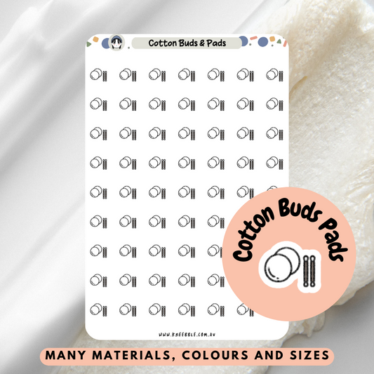 Cotton Buds And Pads Planner Stickers