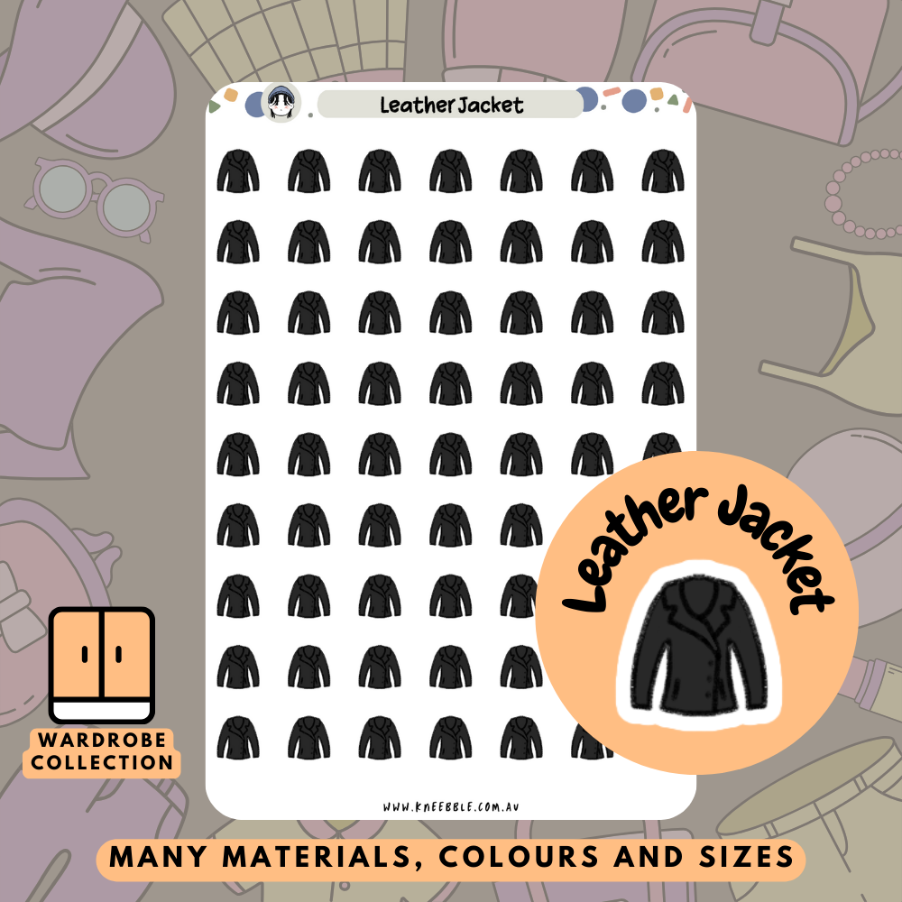 Leather Jacket Planner Stickers