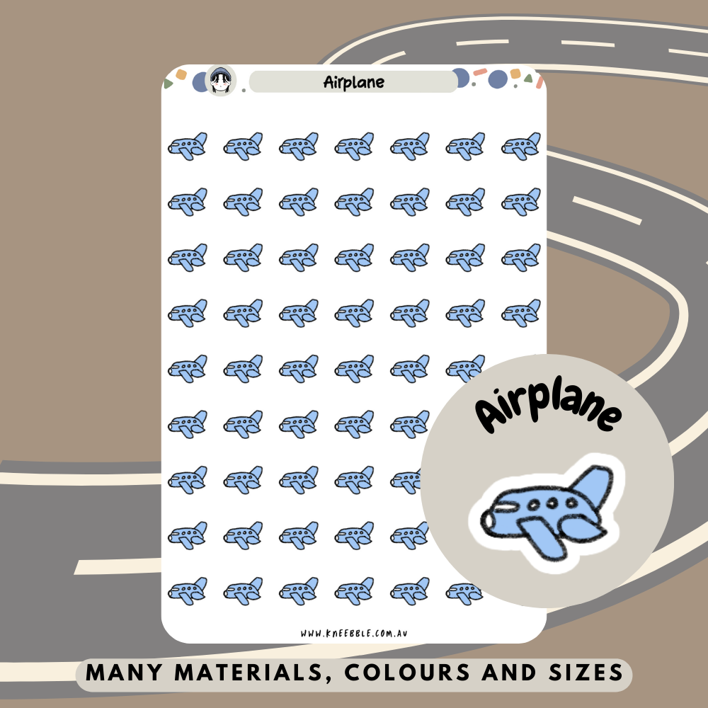 Airplane Planner Stickers - Kneebble