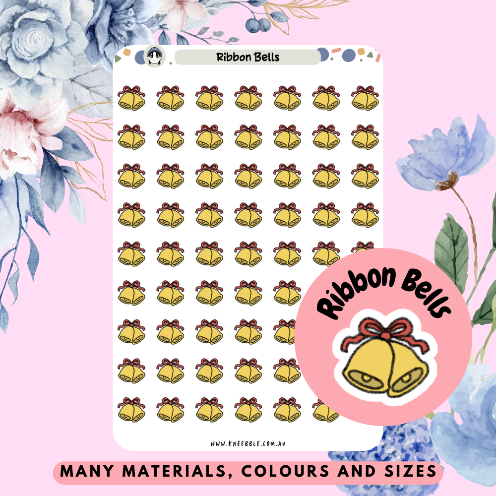 Ribbon Bells Planner Stickers