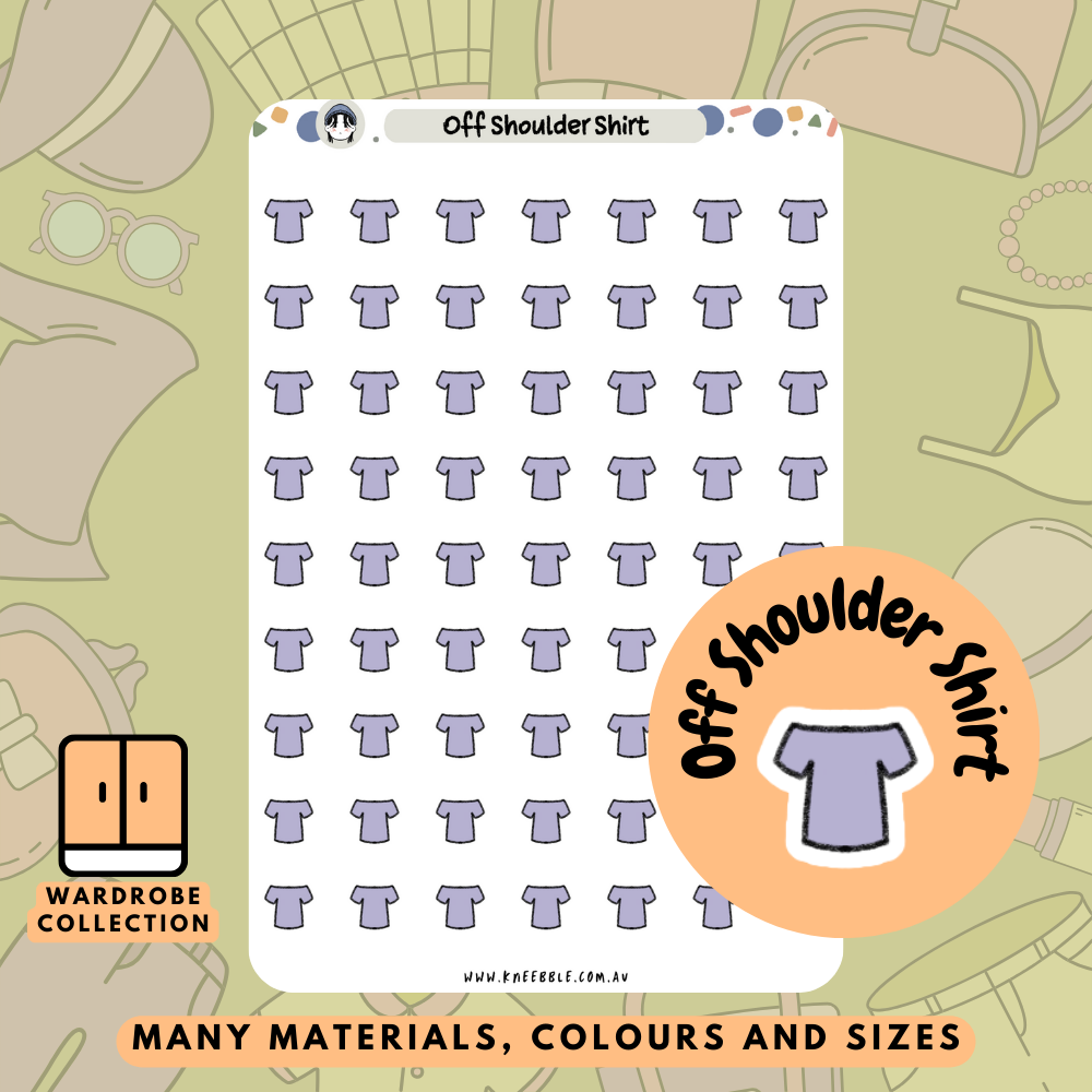 Off Shoulder Shirt Planner Stickers