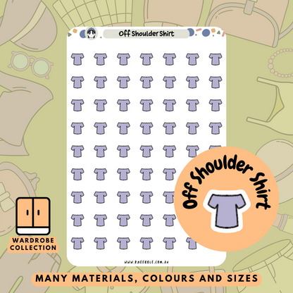 Off Shoulder Shirt Planner Stickers