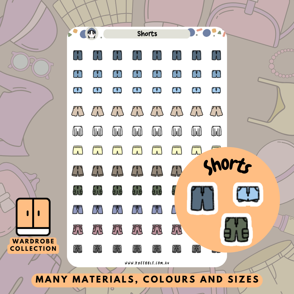 Shorts Bottom Planner Stickers