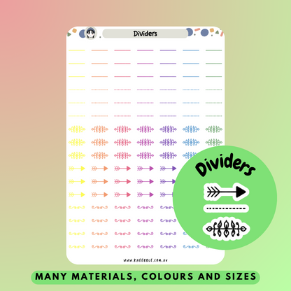 Divider Planner Stickers - Kneebble