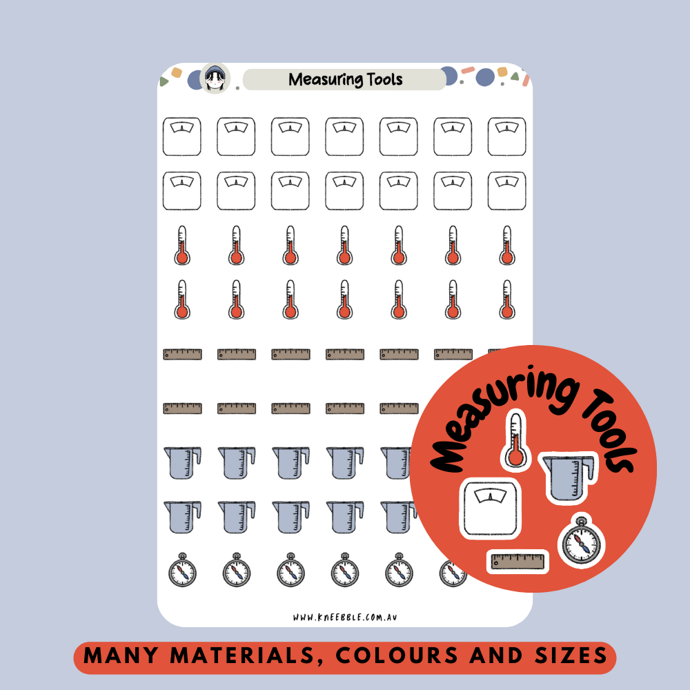 Measuring Tools Planner Stickers - Kneebble