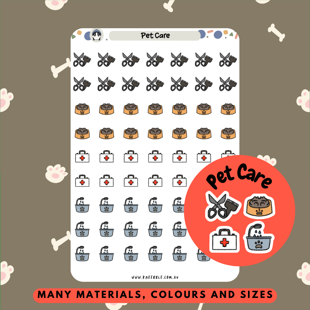 Pet Care Planner Stickers