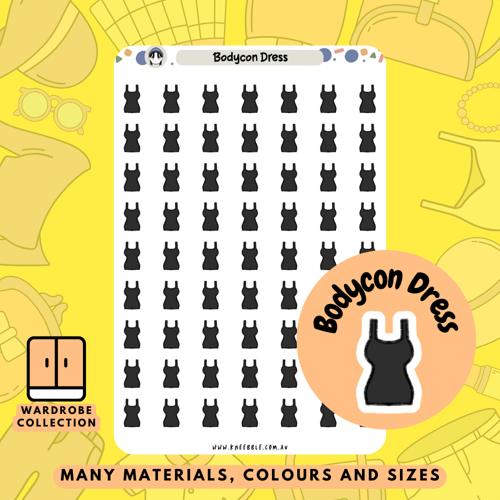 Bodycon Dress Planner Stickers