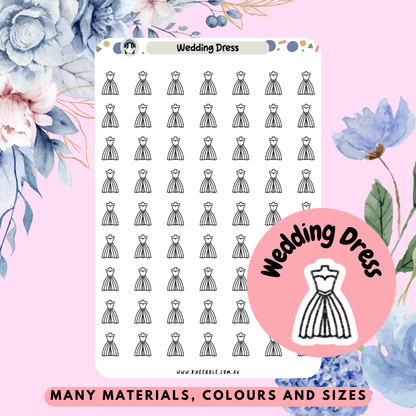 Wedding Dress Bride Planner Stickers