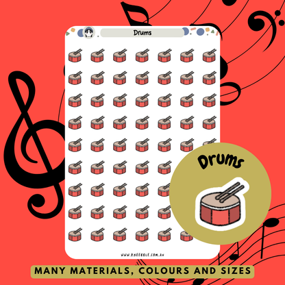 Drums Planner Stickers