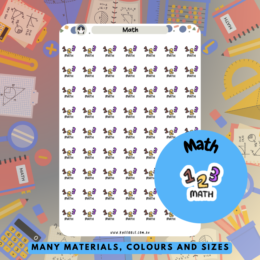 Math Planner Stickers