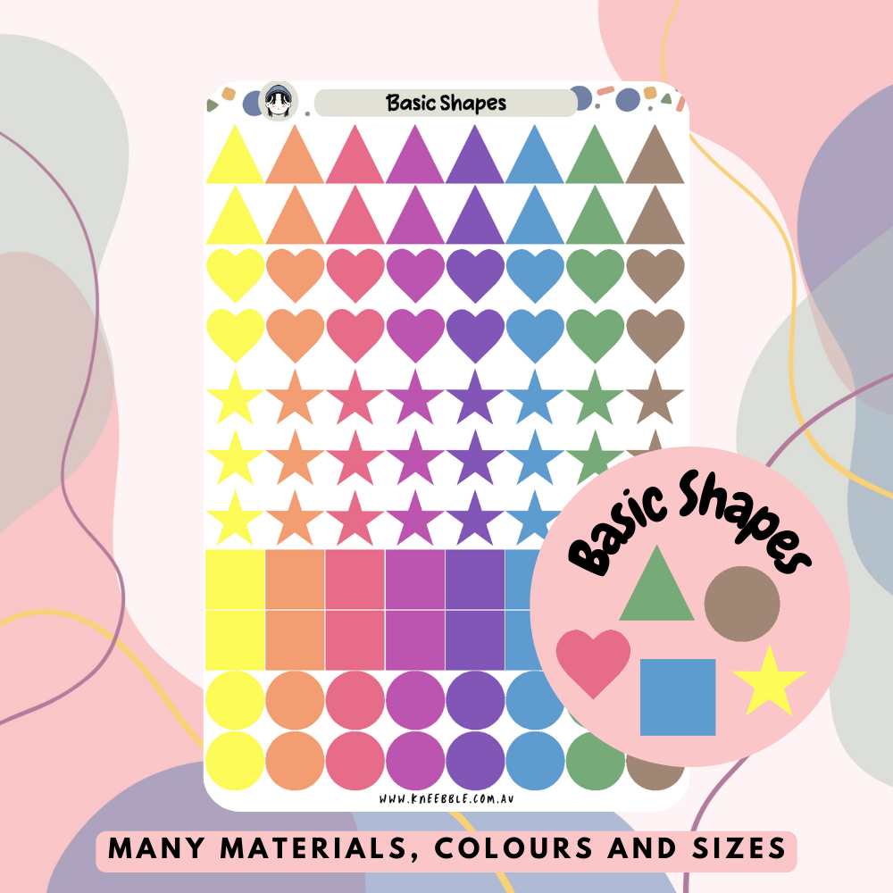 Basic Shapes Planner Stickers