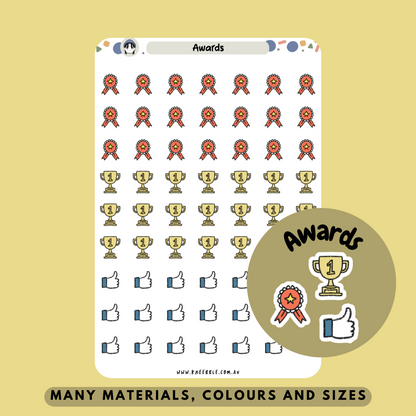 Awards Achievement Planner Stickers - Kneebble