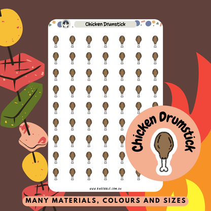 Chicken Drumstick Planner Stickers