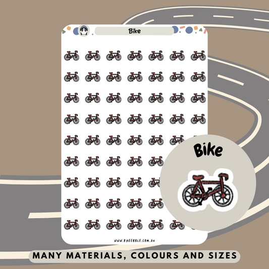 Bike Bicycle Planner Stickers - Kneebble