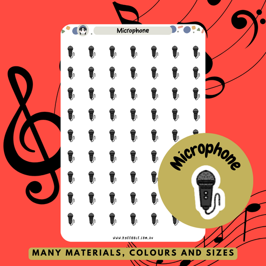 Microphone Planner Stickers