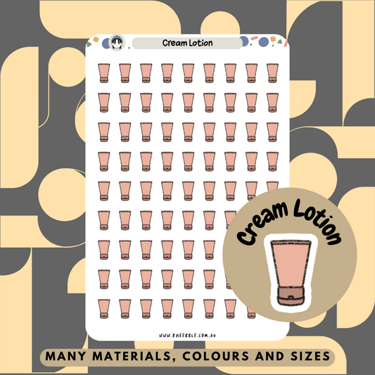 Cream Lotion Planner Stickers