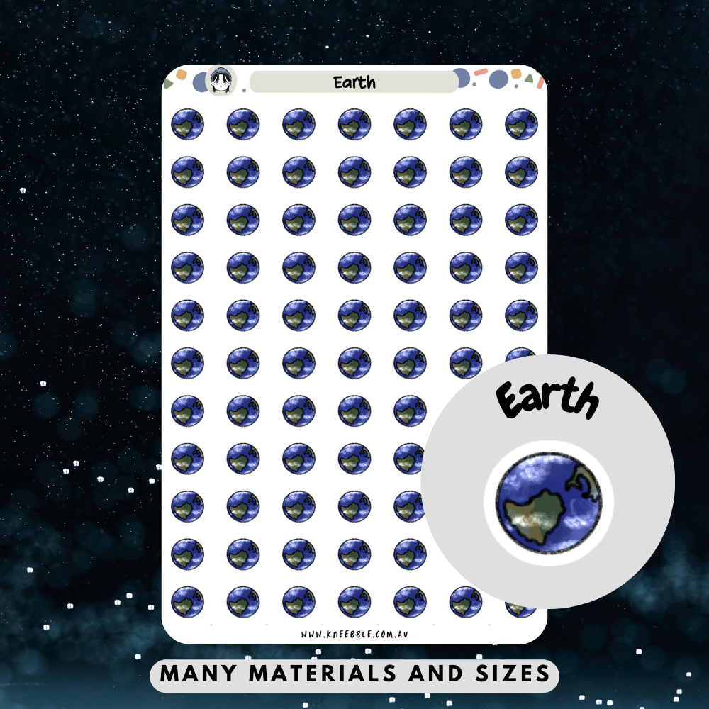 Earth Planner Stickers - Kneebble