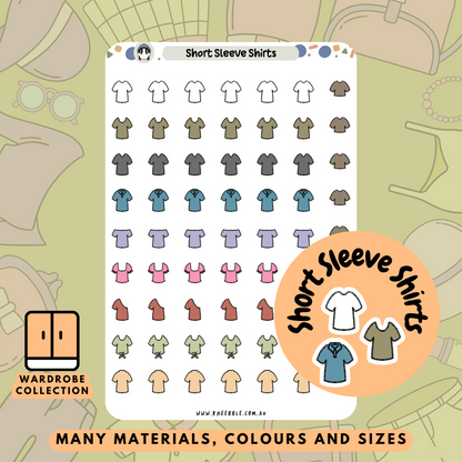 Short Sleeve Shirts Planner Stickers