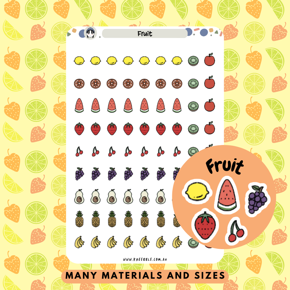 Fruit Planner Stickers - Kneebble