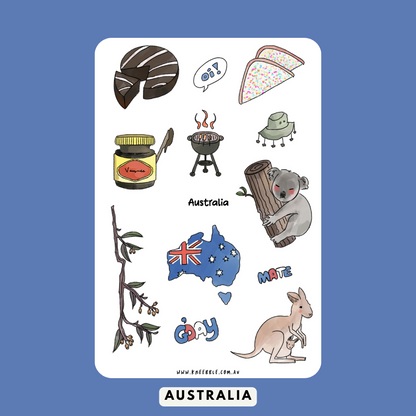 Australia Planner Sticker Sheet