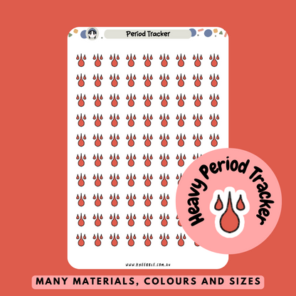 Heavy Period Tracker Planner Stickers