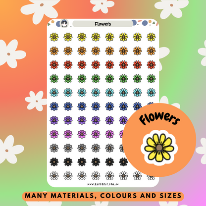 Flower Planner Stickers - Kneebble