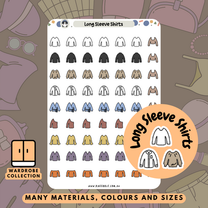 Long Sleeve Shirts Planner Stickers