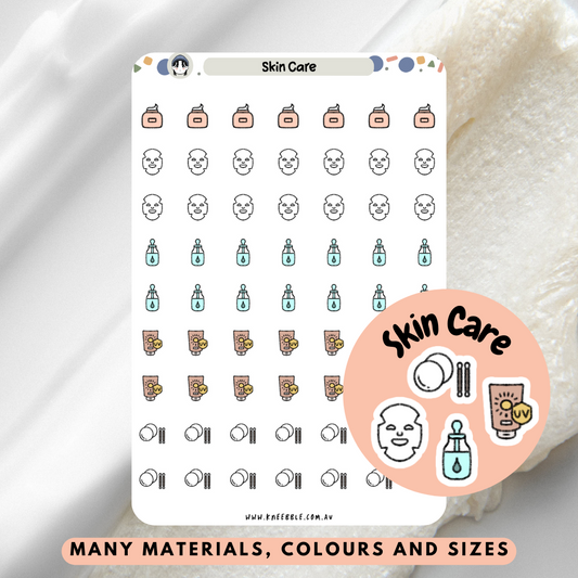 Skin Care Product Planner Stickers