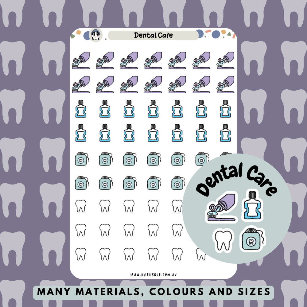 Dental Care Planner Stickers