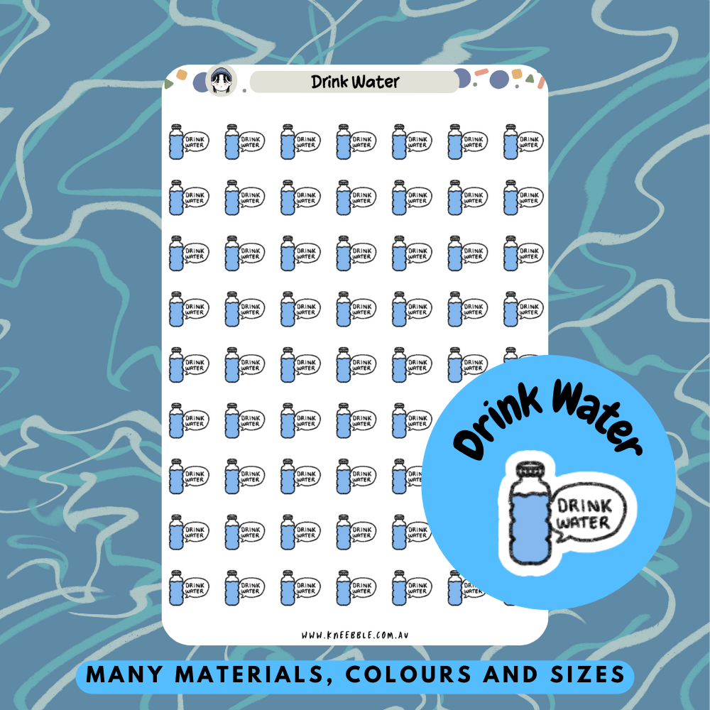 Drink Water Planner Stickers - Kneebble