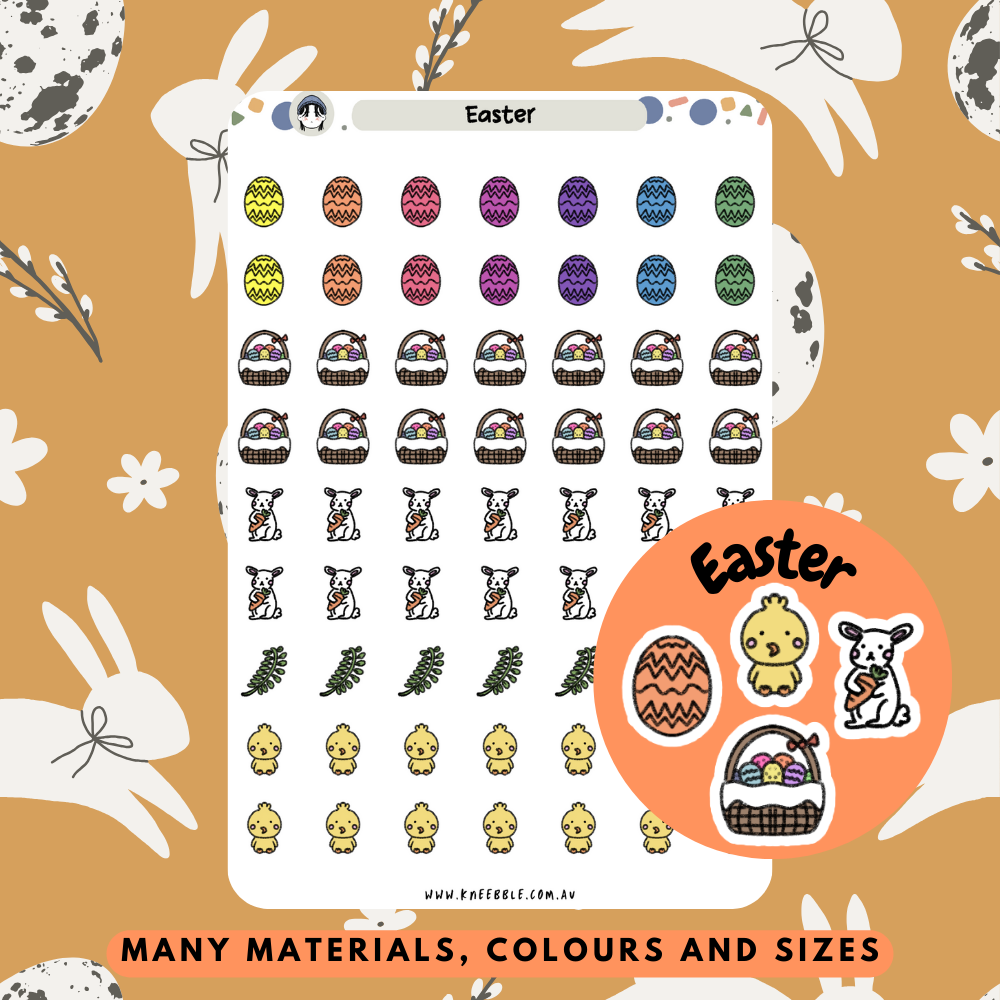 Easter Planner Stickers - Kneebble