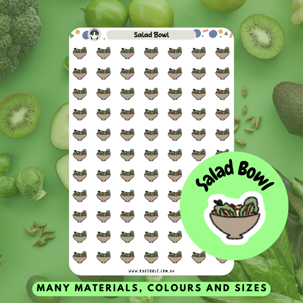 Salad Bowl Planner Stickers - Kneebble