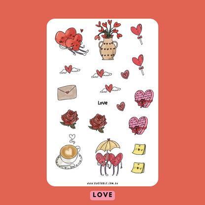 Love Planner Sticker Sheet