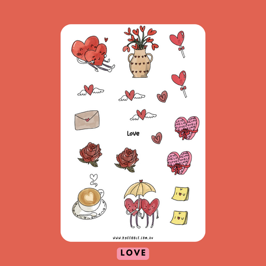 Love Planner Sticker Sheet